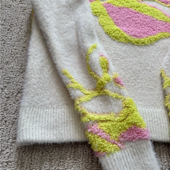 Excellent condition FRNCH Women's Sweater, size small, pink and yellow! - Picture 5 of 13